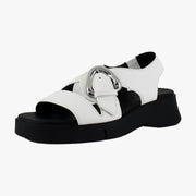 Bright White Pebbled Leather