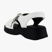 Bright White Pebbled Leather