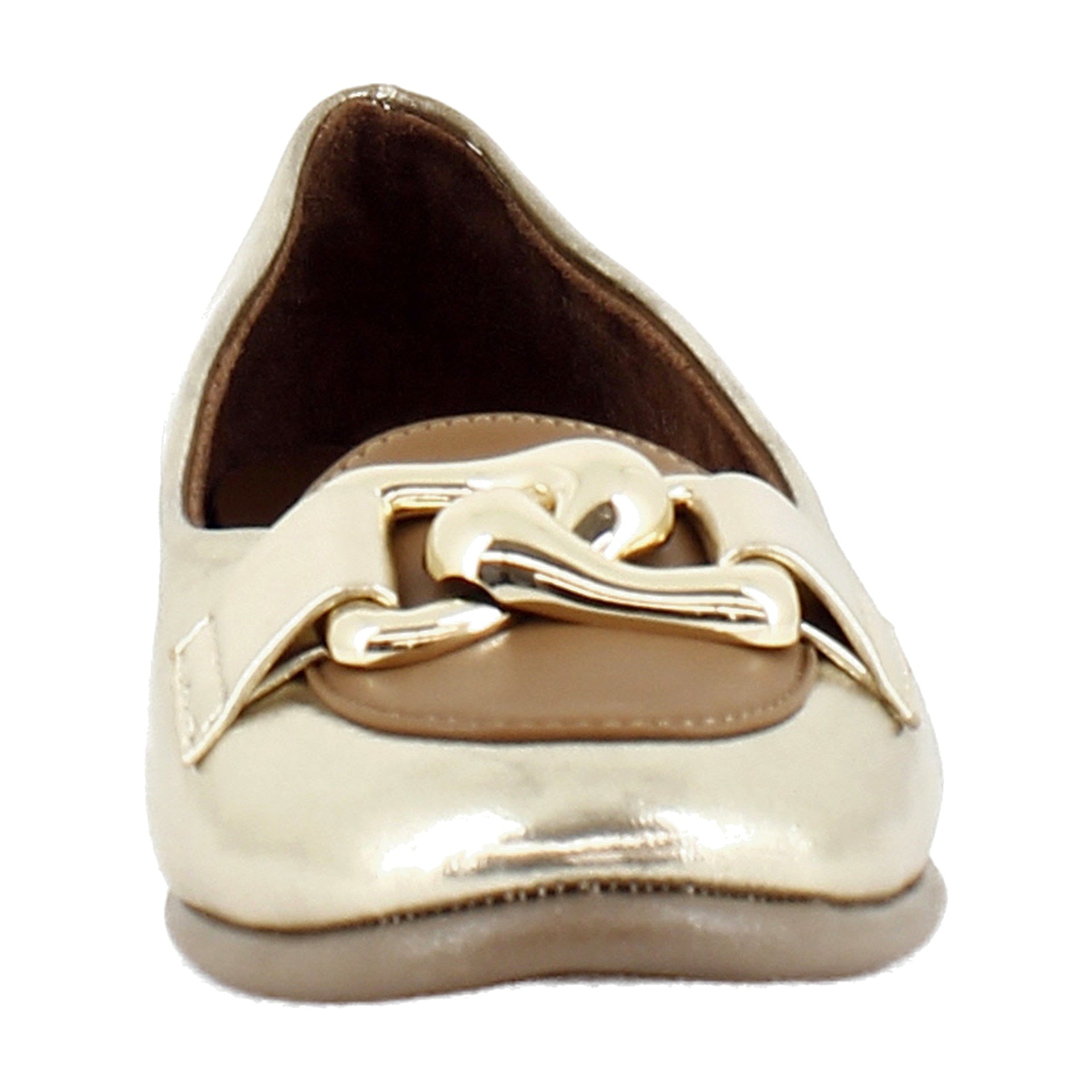 Gold/Tan Faux Leather