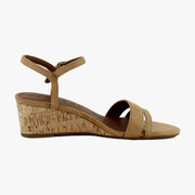 Tan Faux Suede/Cork Heel