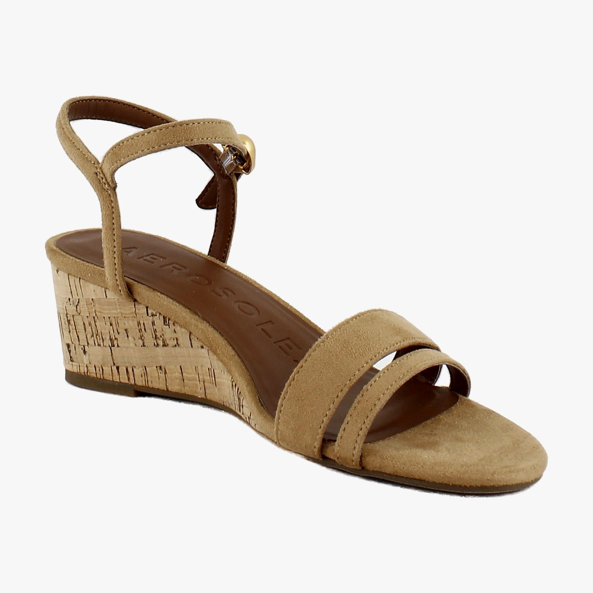 Tan Faux Suede/Cork Heel