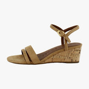 Tan Faux Suede/Cork Heel