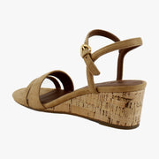Tan Faux Suede/Cork Heel