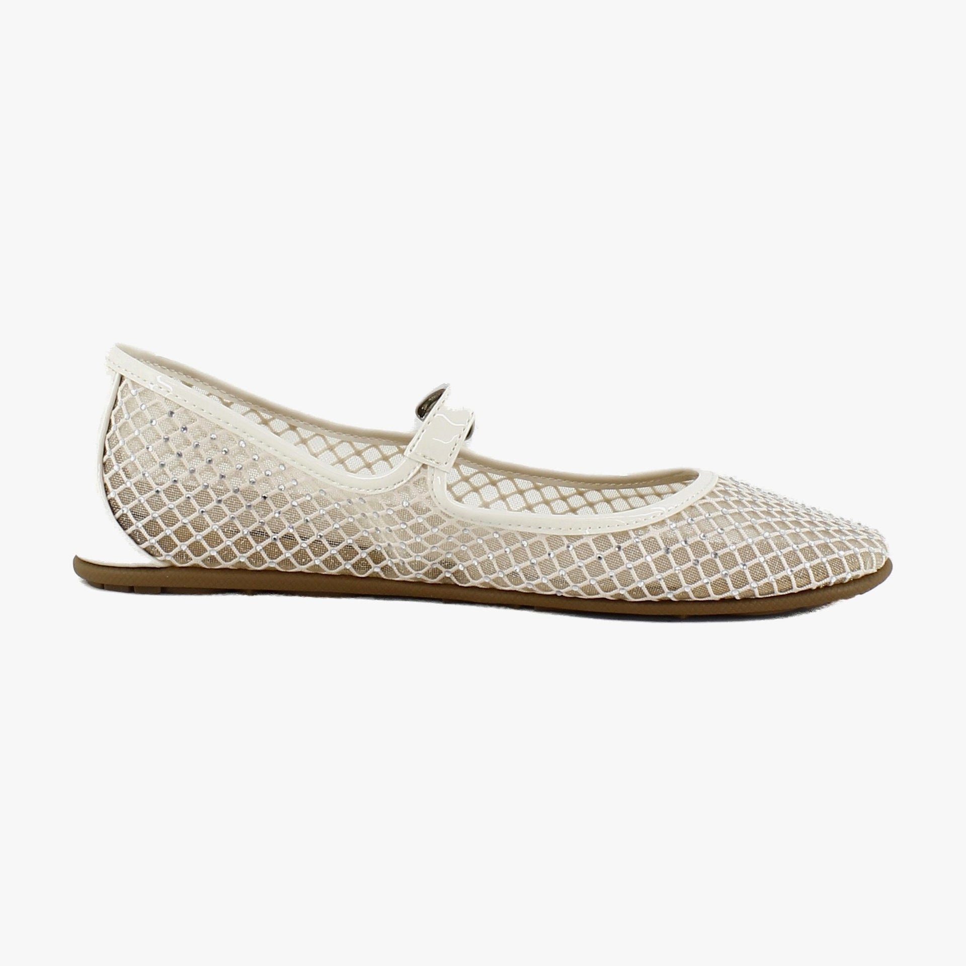 Crystal/Eggnog Mesh Fabric