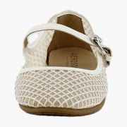 Crystal/Eggnog Mesh Fabric