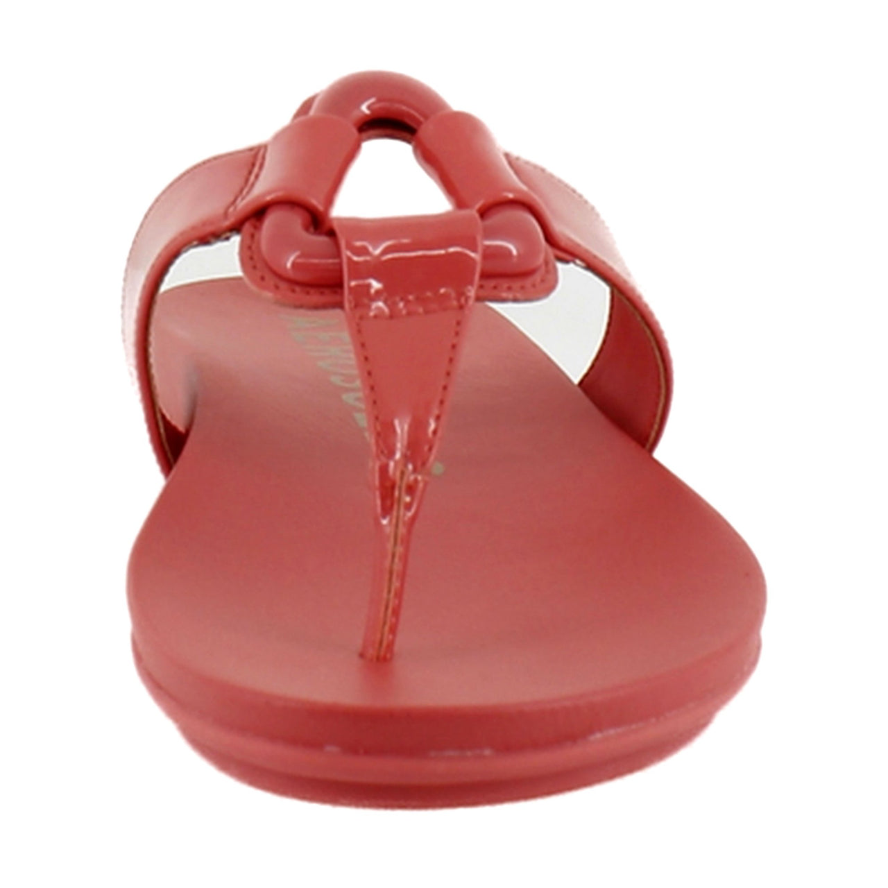 Coral Patent Faux Leather