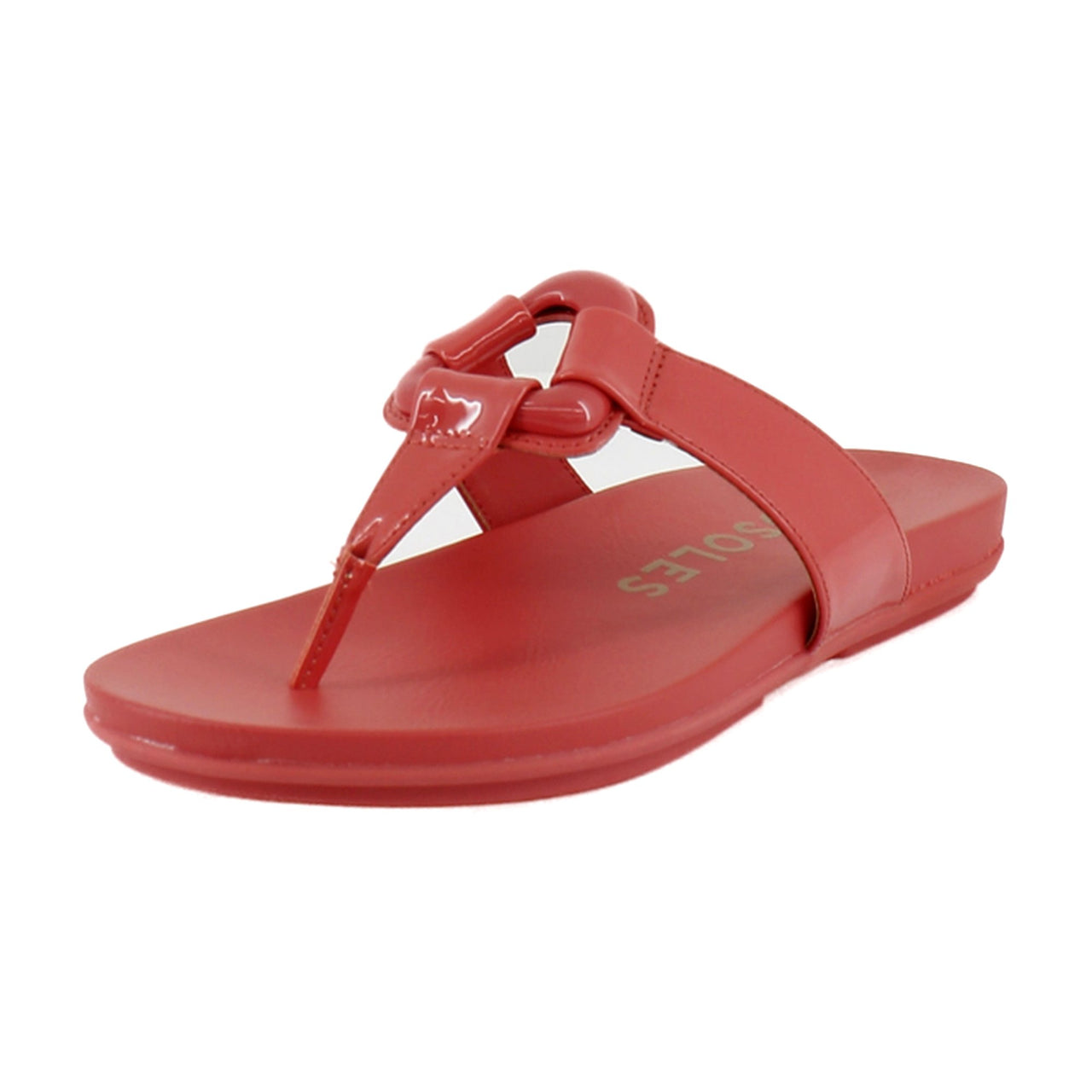 Coral Patent Faux Leather