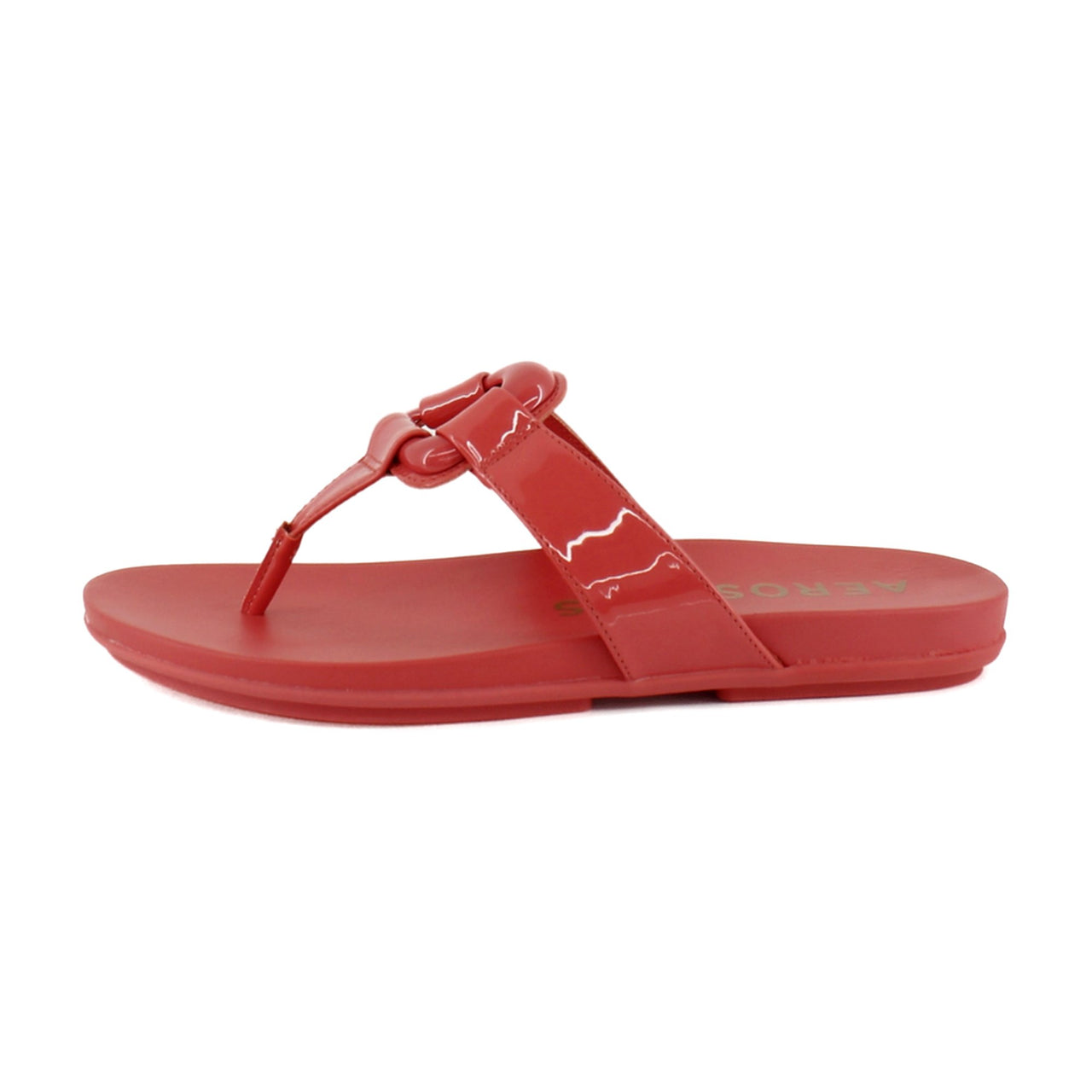 Coral Patent Faux Leather