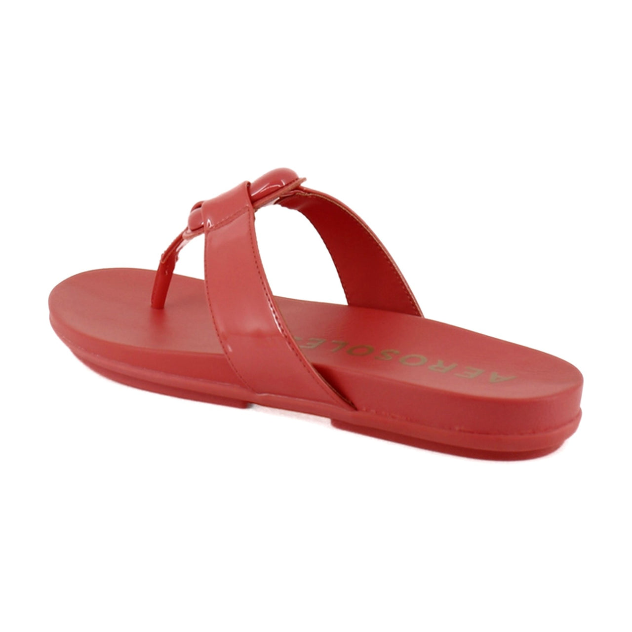 Coral Patent Faux Leather