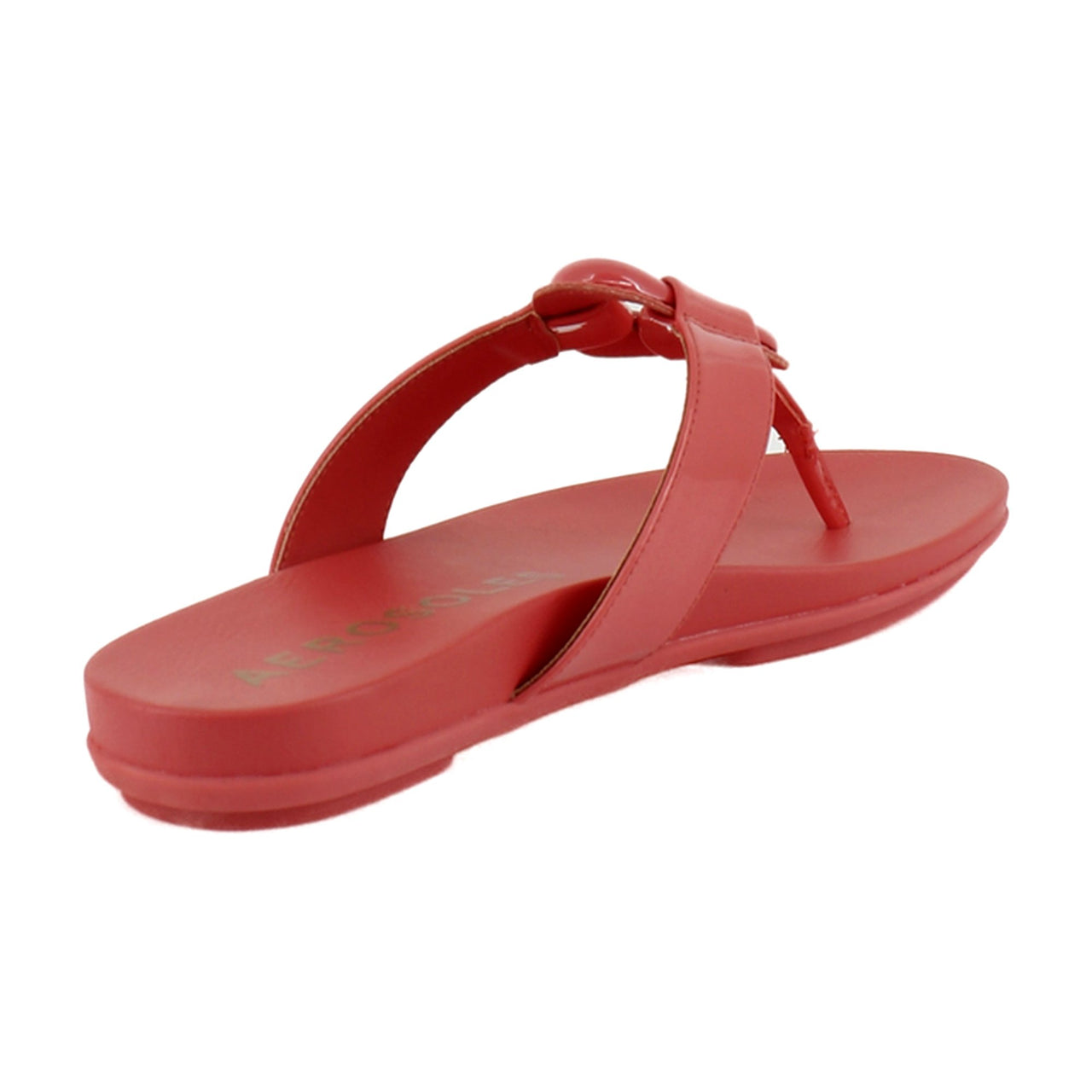 Coral Patent Faux Leather