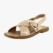 Beige Bisque Patent Faux Leather