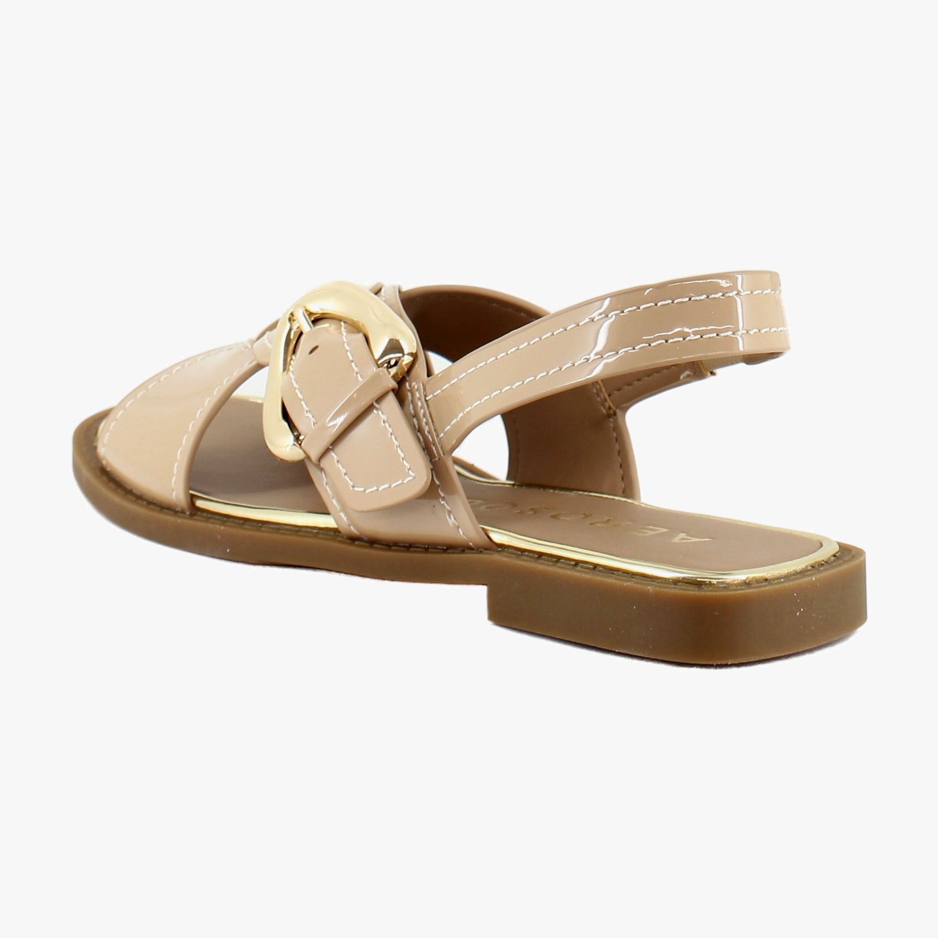 Beige Bisque Patent Faux Leather