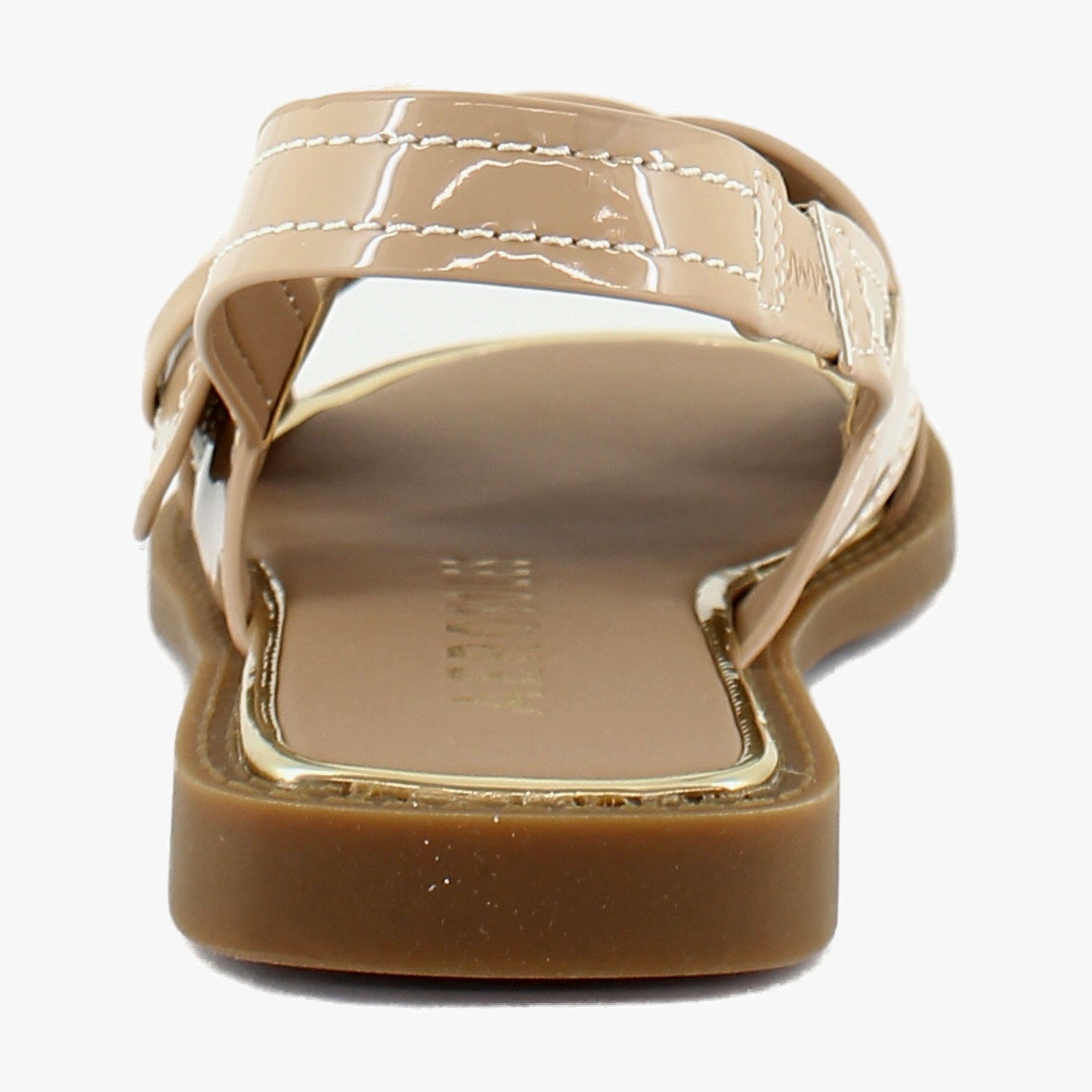 Beige Bisque Patent Faux Leather