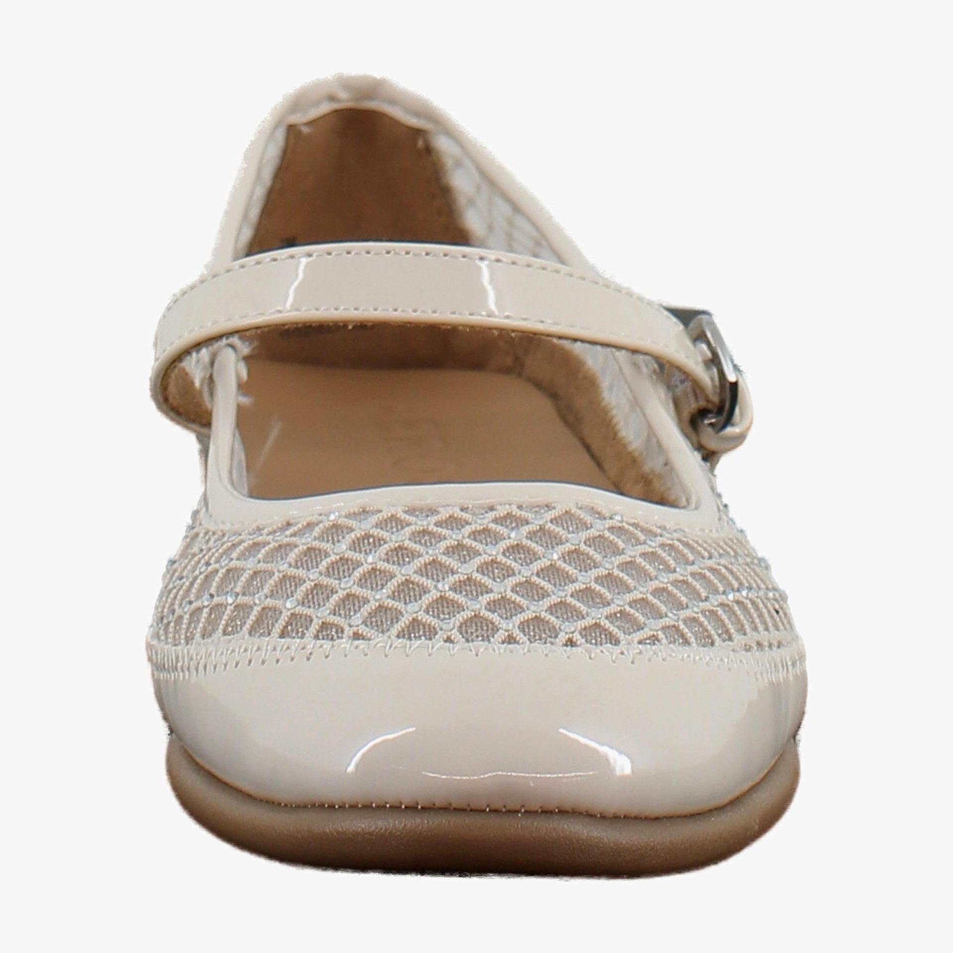 Crystal/Eggnog Mesh Fabric