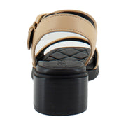 Beige Bisque/Black Faux Leather