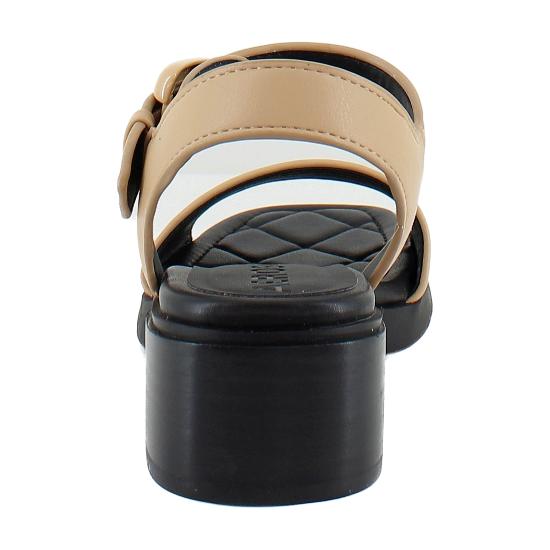 Beige Bisque/Black Faux Leather