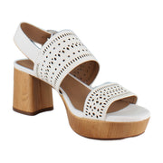 White Perf Faux Leather