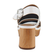 White Perf Faux Leather