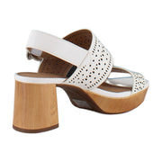 White Perf Faux Leather