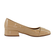 Beige Bisque Patent Faux Leather