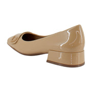 Beige Bisque Patent Faux Leather