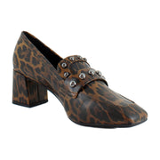 Tobacco Leopard Glossy Faux Leather