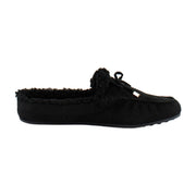 Black Faux Suede With Faux Shearling