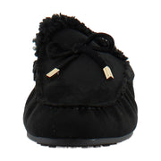 Black Faux Suede With Faux Shearling