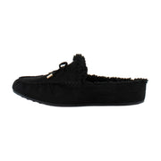 Black Faux Suede With Faux Shearling