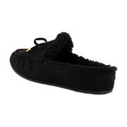 Black Faux Suede With Faux Shearling