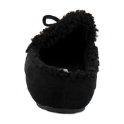 Black Faux Suede With Faux Shearling
