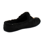 Black Faux Suede With Faux Shearling