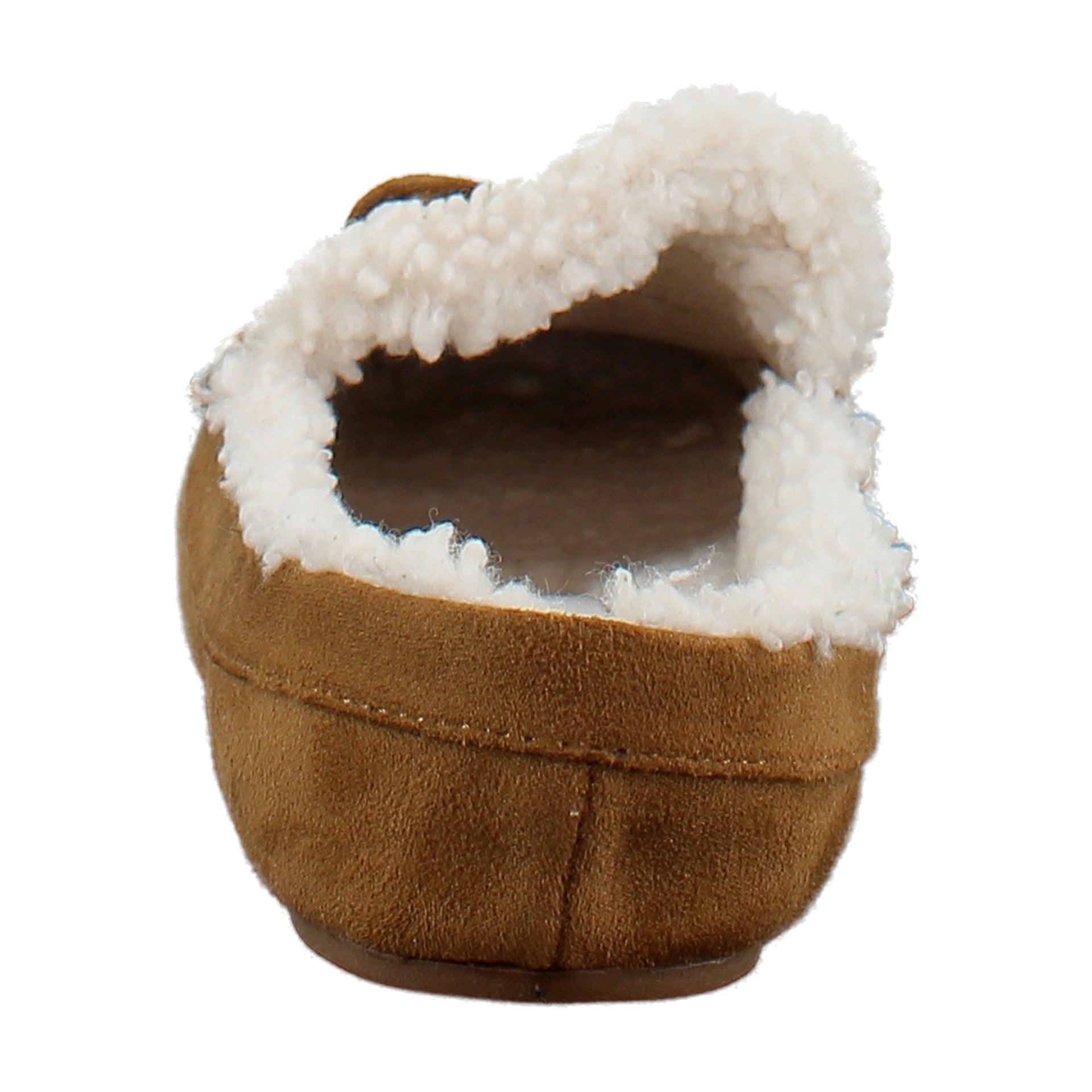 Tobacco Faux Suede With Faux Shearling