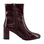 Merlot Crinkle Patent Faux Leather