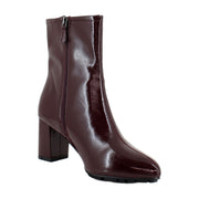 Merlot Crinkle Patent Faux Leather