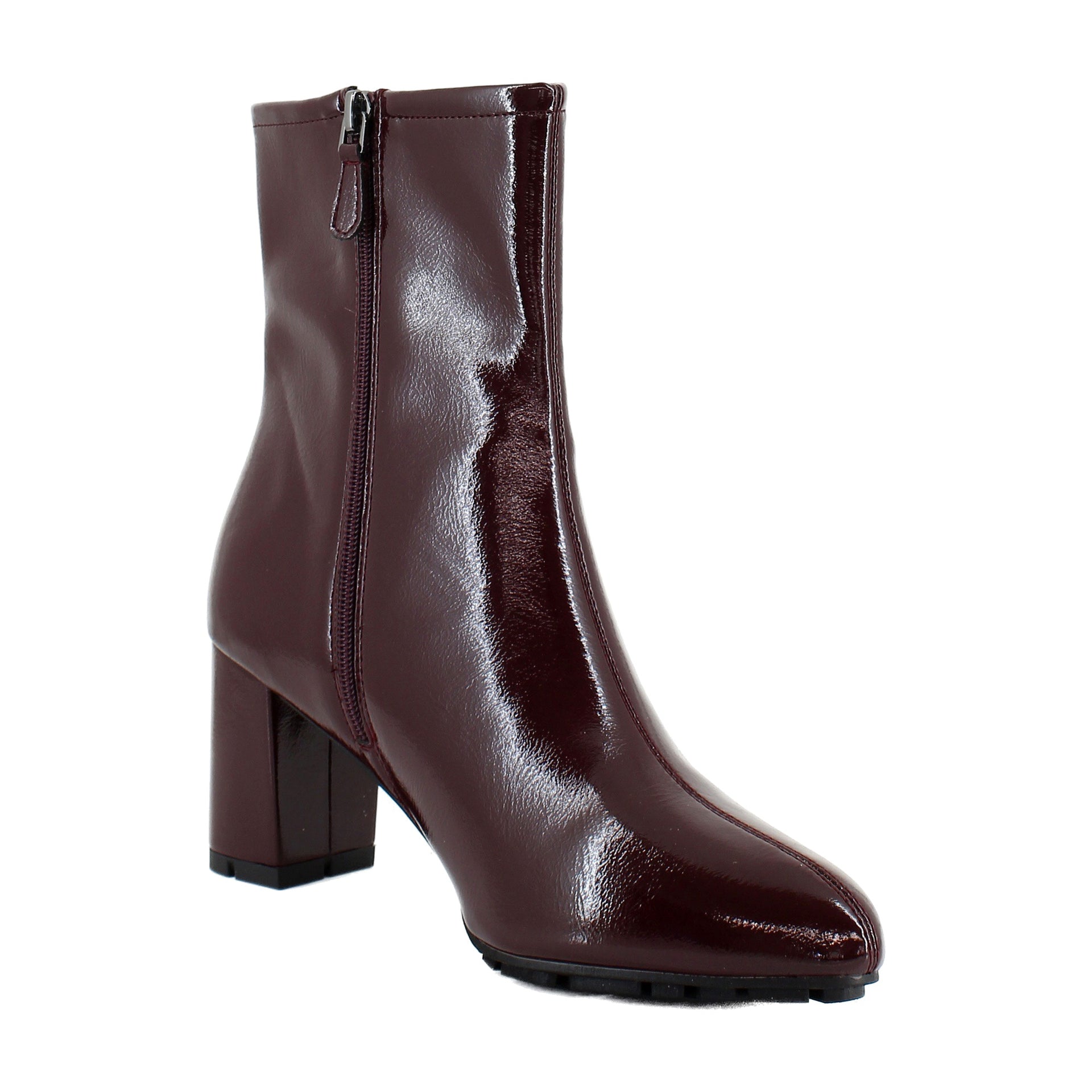 Merlot Crinkle Patent Faux Leather