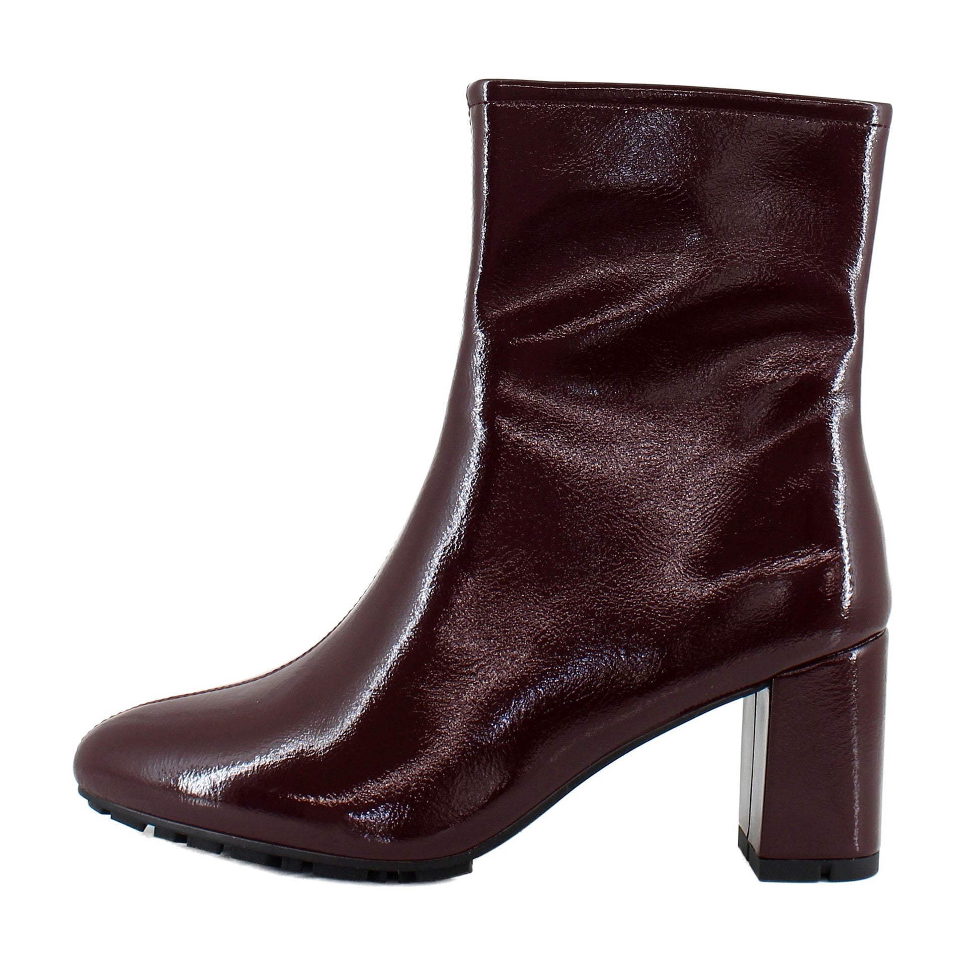 Merlot Crinkle Patent Faux Leather