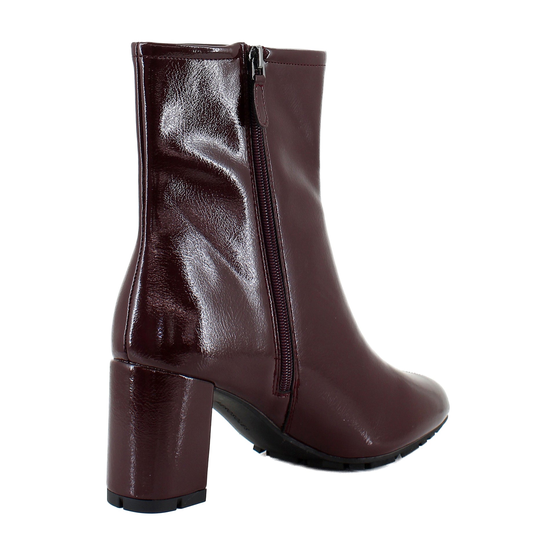 Merlot Crinkle Patent Faux Leather