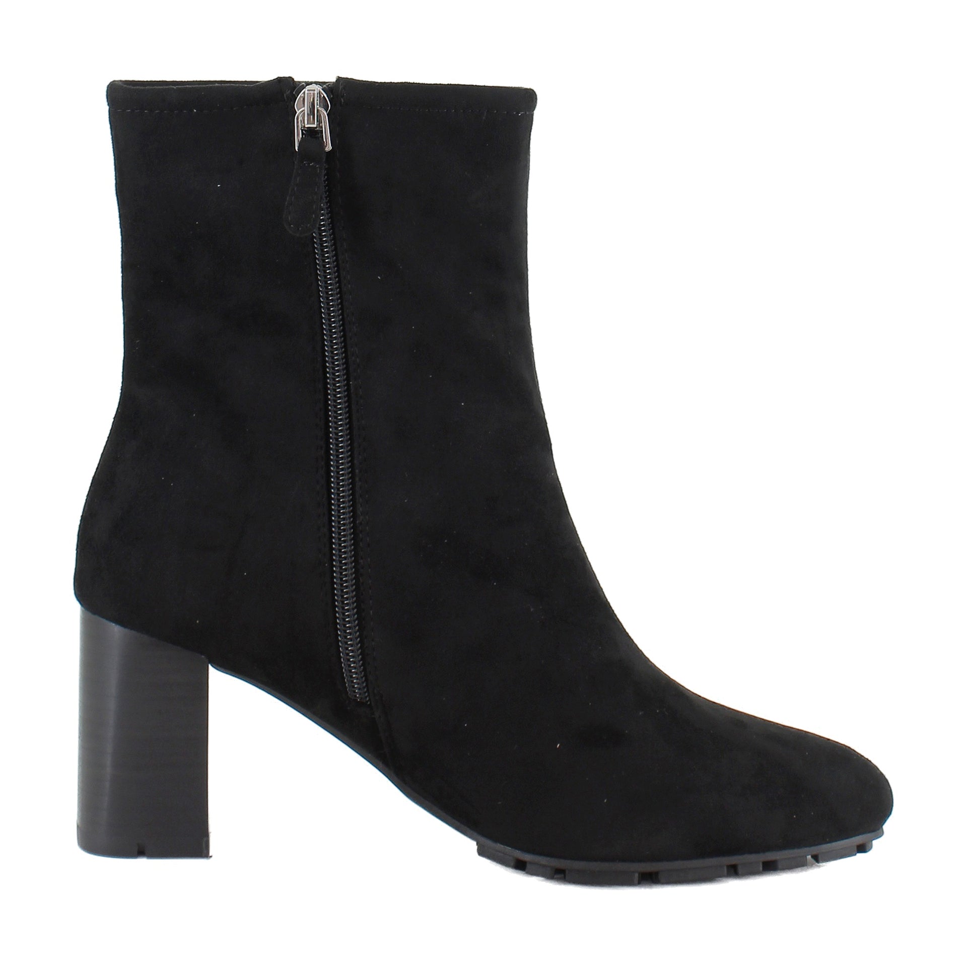 Black Stretch Faux Suede