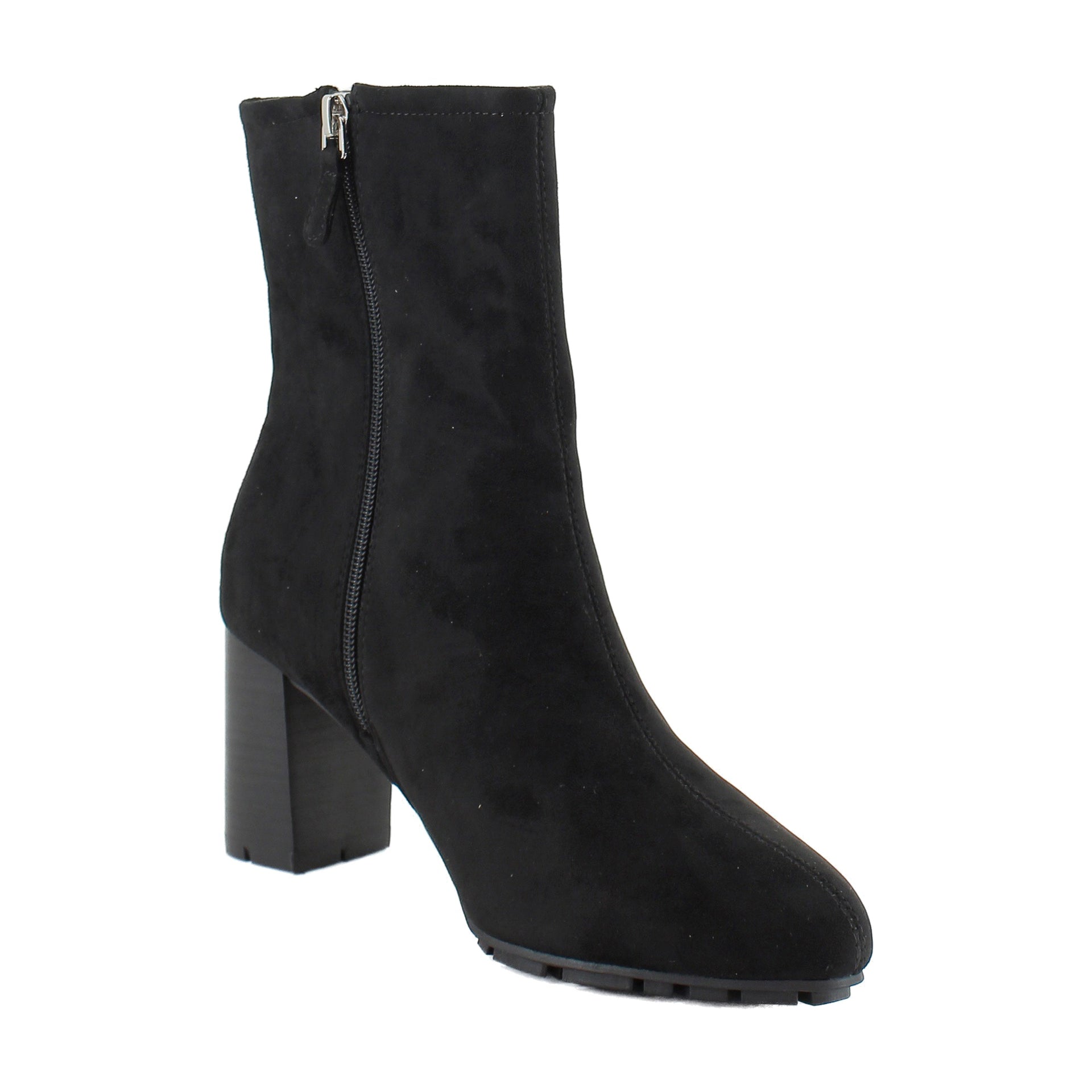 Black Stretch Faux Suede
