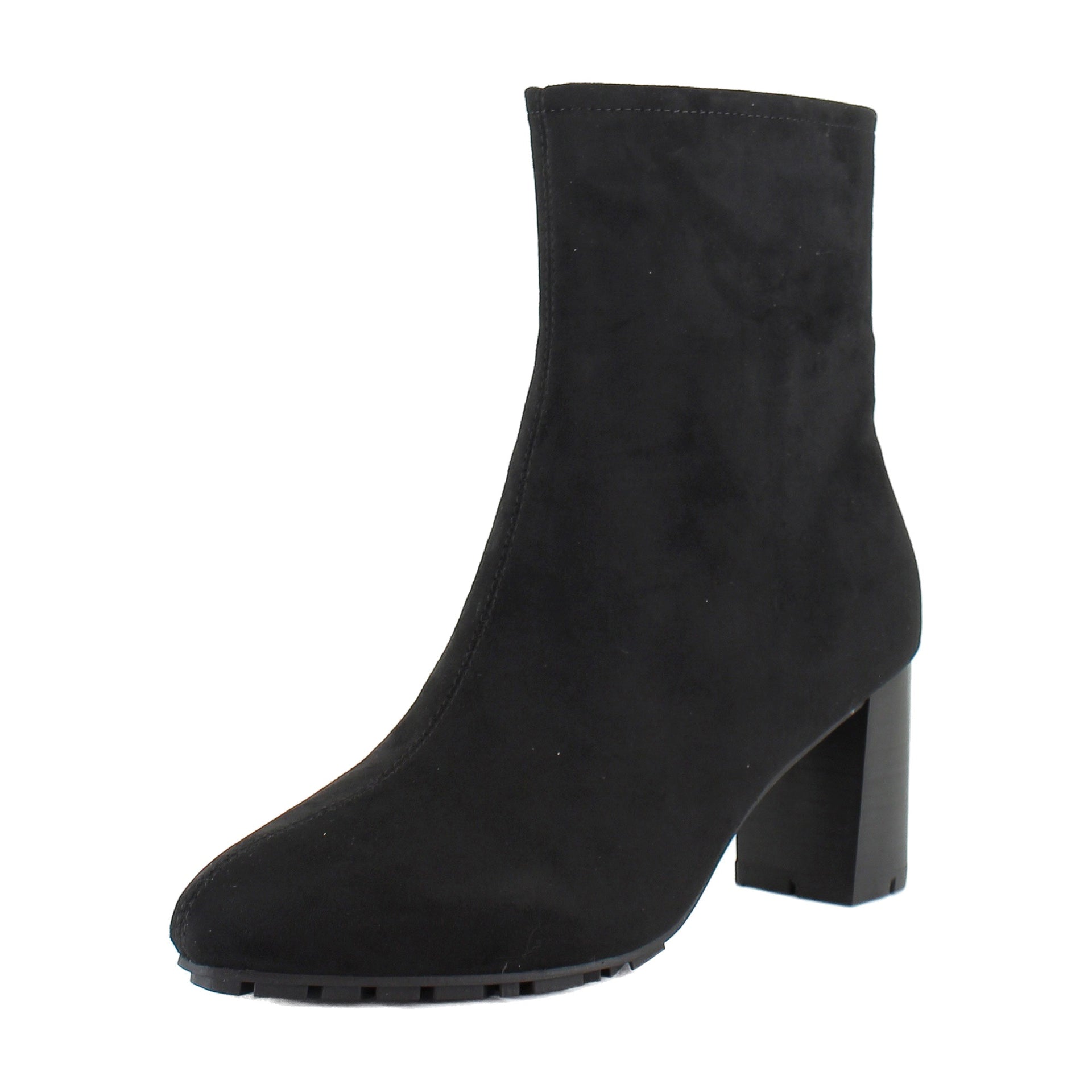 Black Stretch Faux Suede