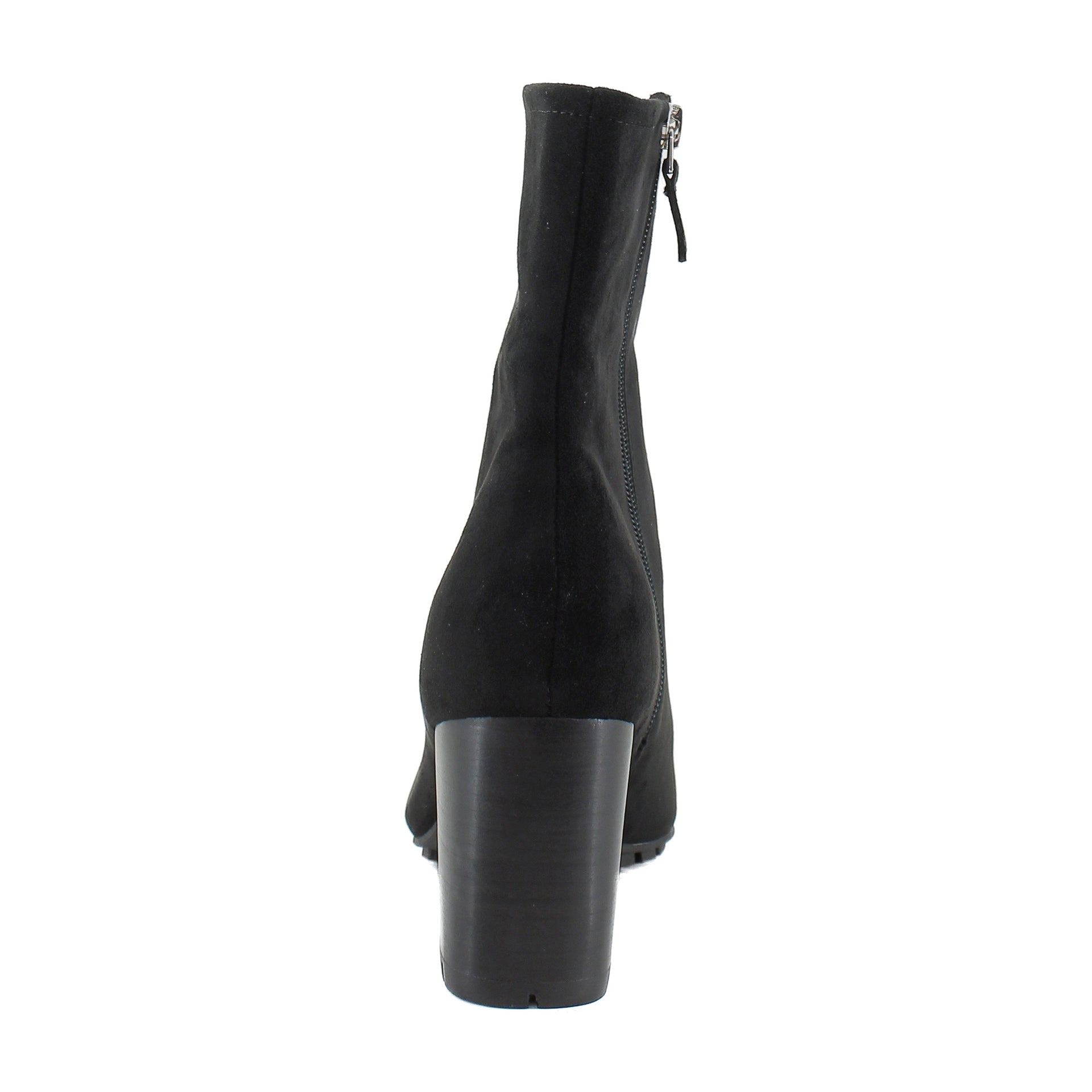 Black Stretch Faux Suede