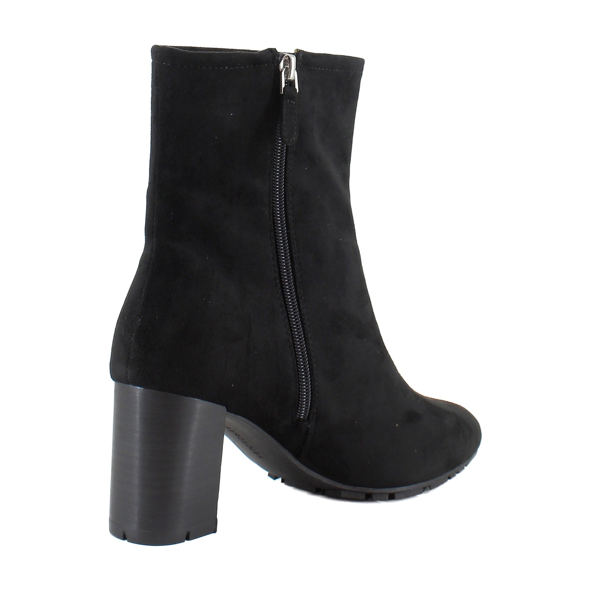 Black Stretch Faux Suede