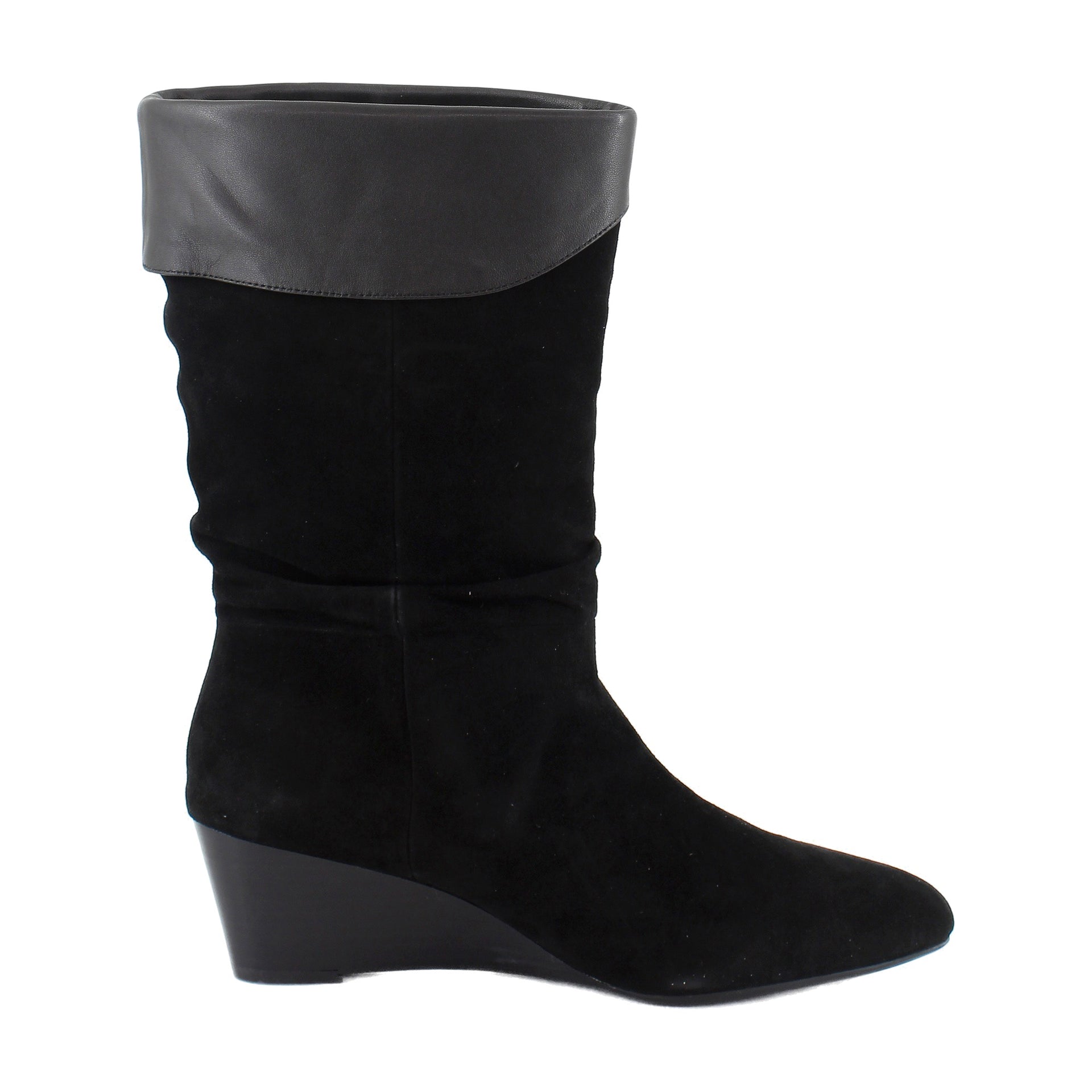 Black Suede/Soft Nappa Leather
