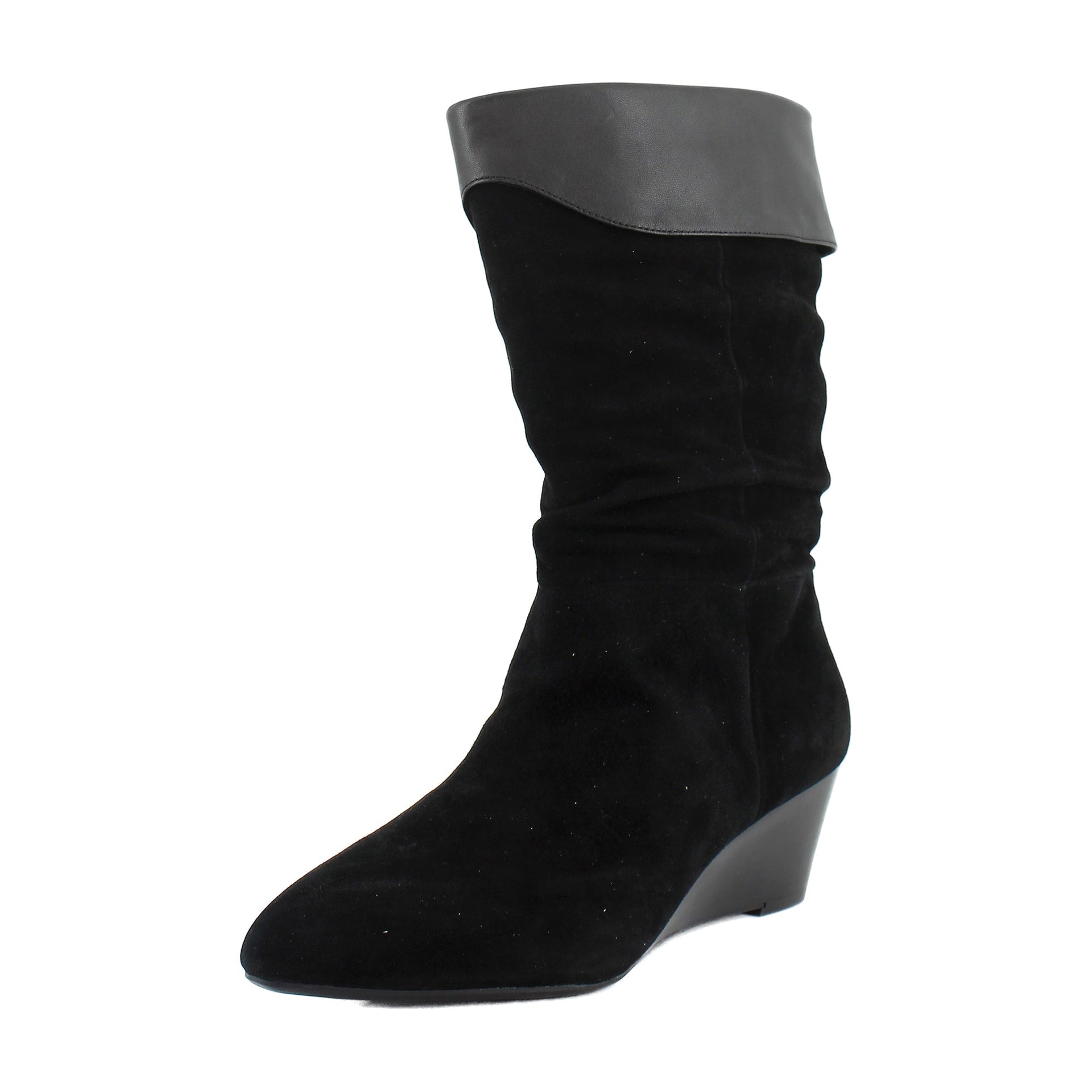 Black Suede/Soft Nappa Leather