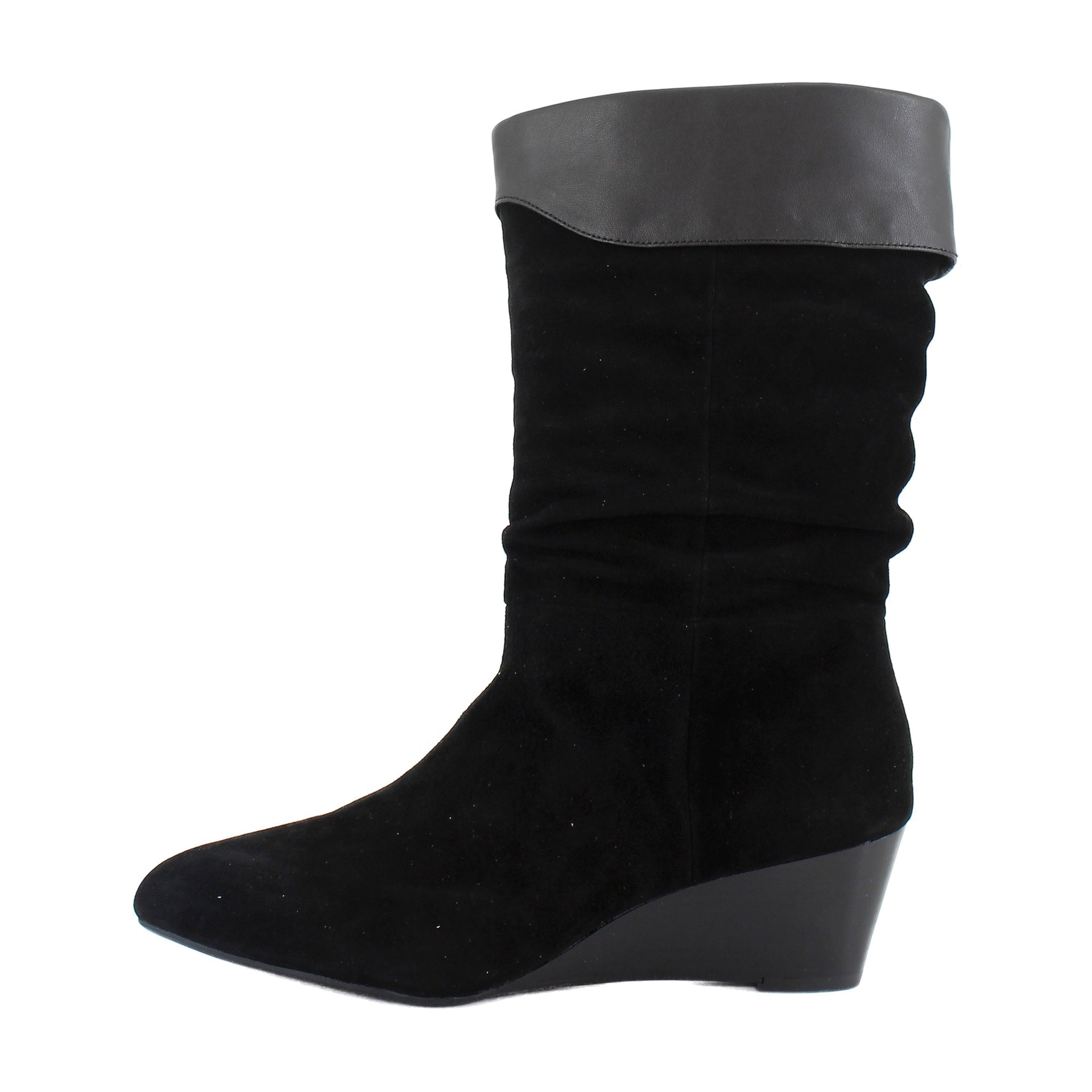 Black Suede/Soft Nappa Leather