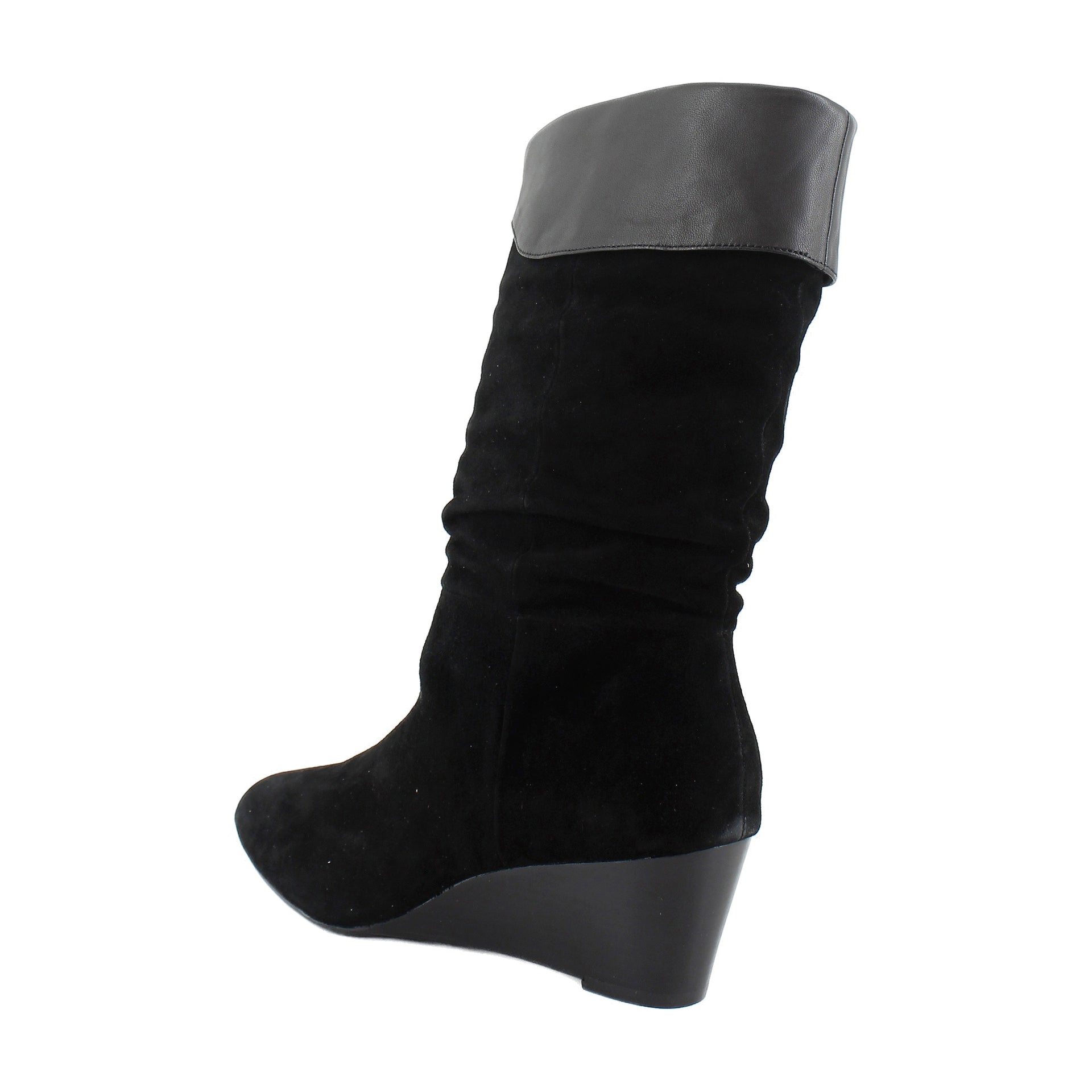 Black Suede/Soft Nappa Leather