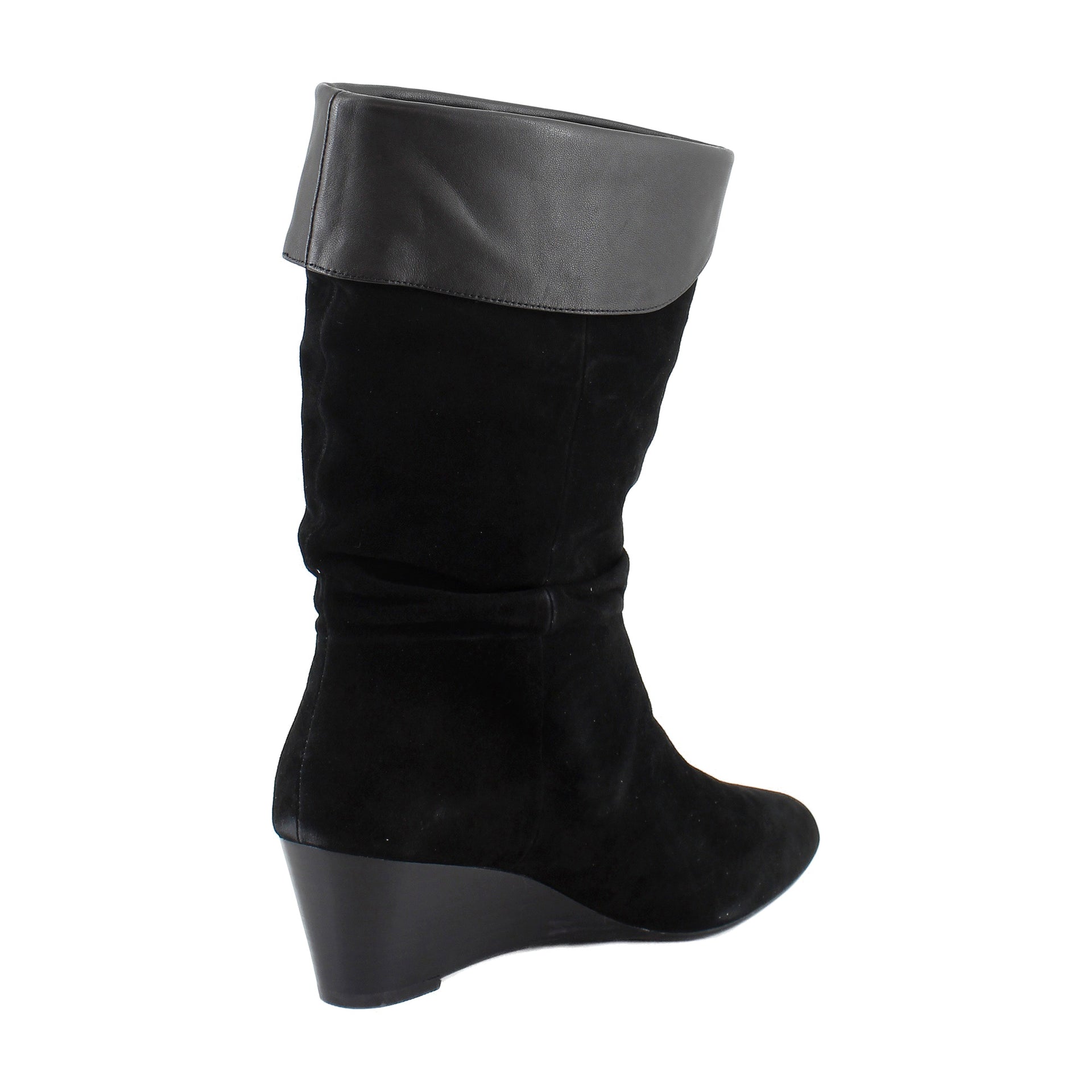 Black Suede/Soft Nappa Leather