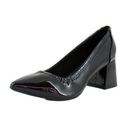 Black Crinkle Patent Faux Leather