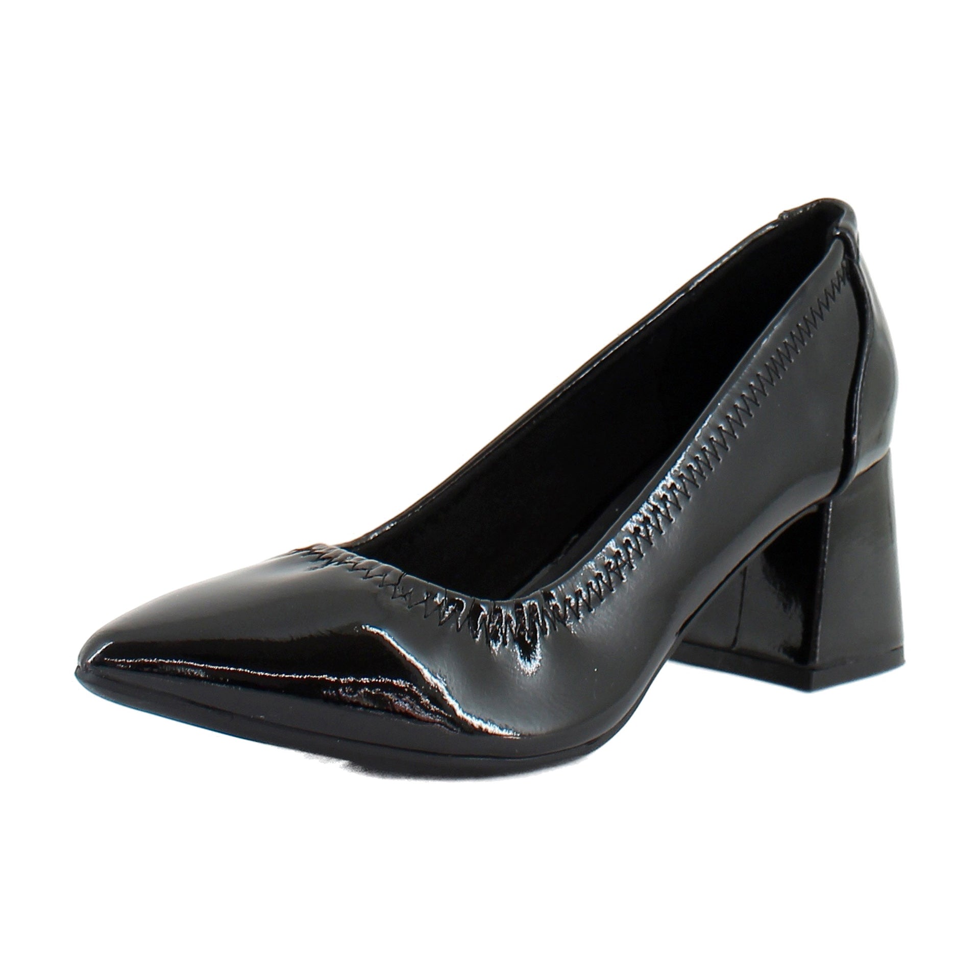 Black Crinkle Patent Faux Leather